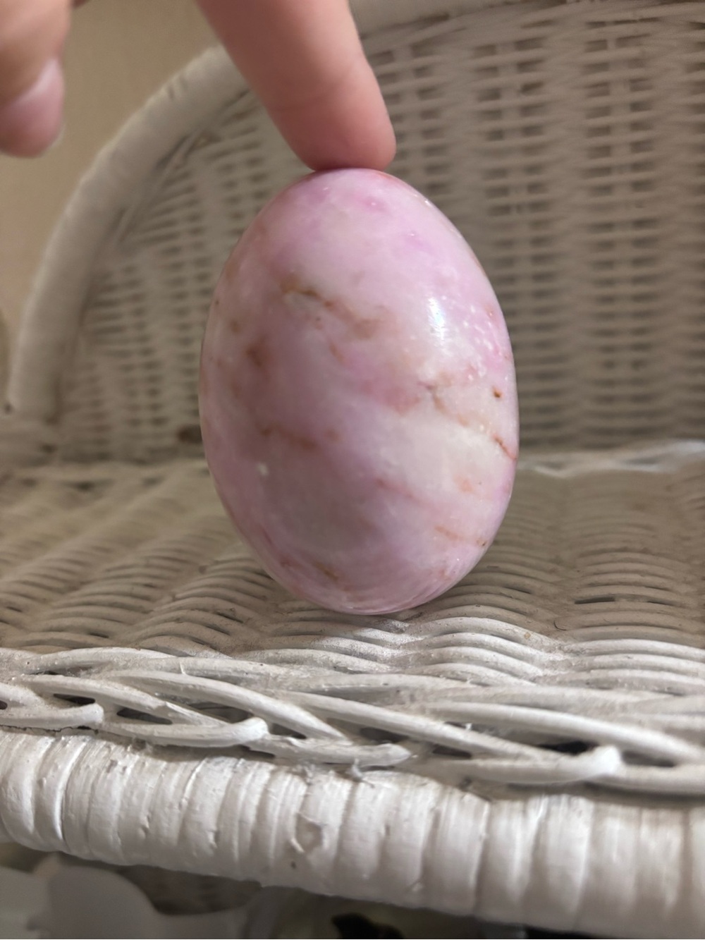 Pink Decorative Stone Egg - Home Accent